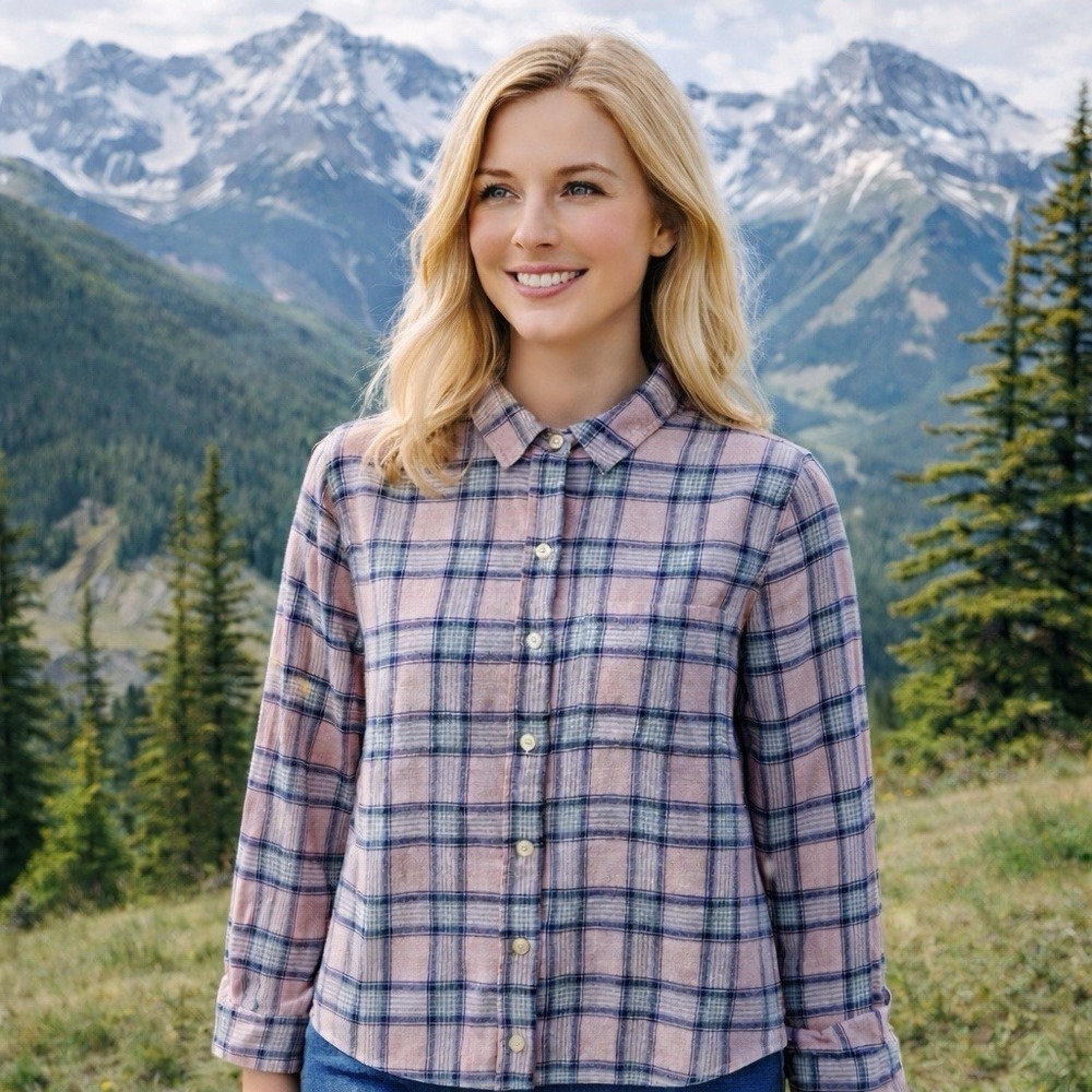 Marine Layer Natalie Button Down‎ Wool Blend Camping Hiking Outdoors Cozy M